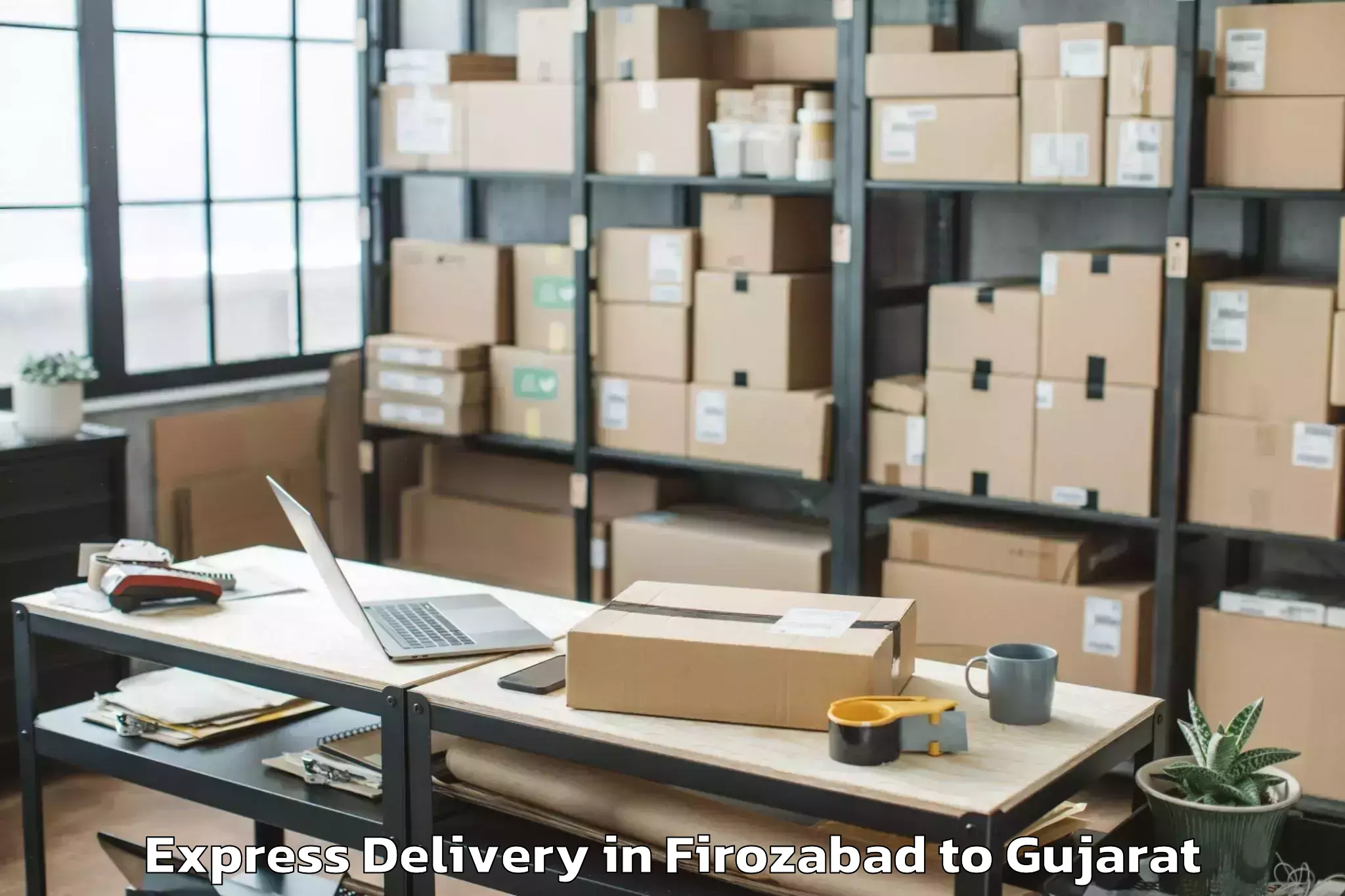 Top Firozabad to Umarpada Express Delivery Available